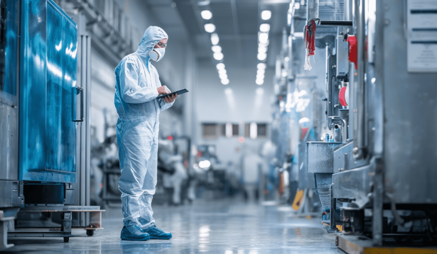 Impianto automatico Mecplast per il pre-trattamento chimico e la preparazione delle superfici metalliche industriali.